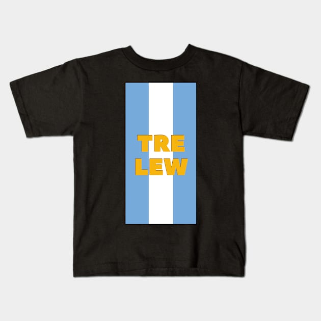 Trelew in Argentine Flag Colors Vertical Kids T-Shirt by aybe7elf